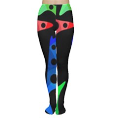 Colorful Abstract Pattern Women s Tights by Valentinaart
