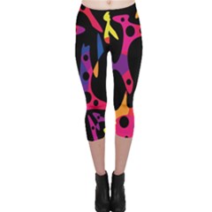Colorful Pattern Capri Leggings  by Valentinaart