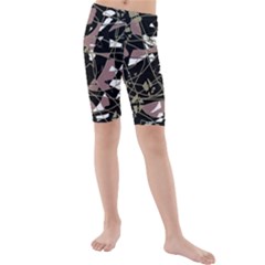 Artistic Abstract Pattern Kid s Mid Length Swim Shorts by Valentinaart