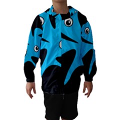 Blue Amoeba Hooded Wind Breaker (kids) by Valentinaart