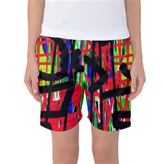 Colorful Abstraction Women s Basketball Shorts by Valentinaart