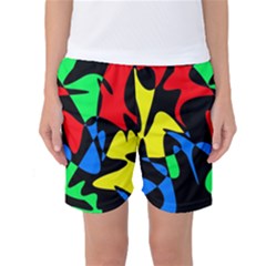 Colorful Abstraction Women s Basketball Shorts by Valentinaart