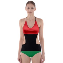 Pan African Flag  Cut-out One Piece Swimsuit by abbeyz71