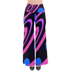Pink And Blue Twist Pants by Valentinaart
