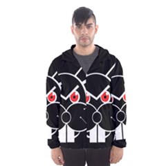 Evil Rabbit Hooded Wind Breaker (men) by Valentinaart