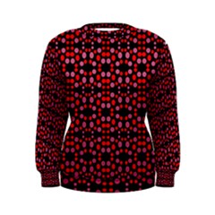 Dots Pattern Red Women s Sweatshirt by BrightVibesDesign