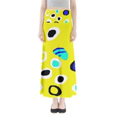 Yellow Abstract Pattern Maxi Skirts by Valentinaart