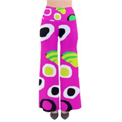 Pink Abstract Pattern Pants by Valentinaart