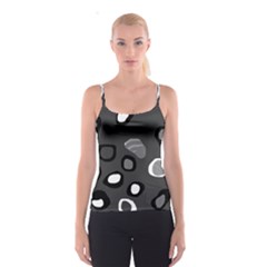 Gray Abstract Pattern Spaghetti Strap Top by Valentinaart