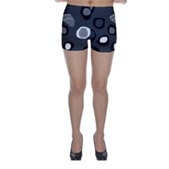 Gray Abstract Pattern Skinny Shorts by Valentinaart