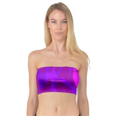 Purple, Pink And Magenta Amoeba Abstraction Bandeau Top by Valentinaart