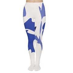 Blue Amoeba Abstract Women s Tights by Valentinaart