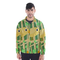 Yellow Little Bird Wind Breaker (men) by Valentinaart