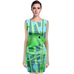 Green Bird Classic Sleeveless Midi Dress by Valentinaart