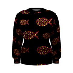 Orange Fishes Pattern Women s Sweatshirt by Valentinaart