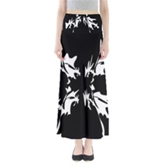 Black And White Pattern Maxi Skirts by Valentinaart