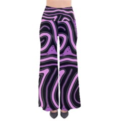 Purple Neon Lines Pants by Valentinaart