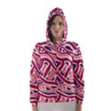 Pink and purple abstract art Hooded Wind Breaker (Women) View1