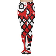 Red High Art Abstraction Women s Tights by Valentinaart