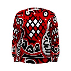 Red High Art Abstraction Women s Sweatshirt by Valentinaart