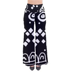 Black And White High Art Abstraction Pants by Valentinaart