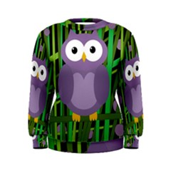 Purple Owl Women s Sweatshirt by Valentinaart