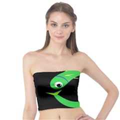 Green Fishes Tube Top by Valentinaart