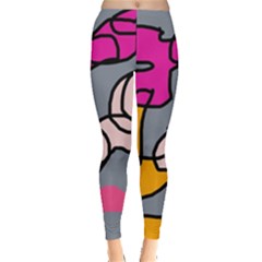 Colorful Abstract Design By Moma Leggings  by Valentinaart
