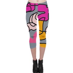 Colorful Abstract Design By Moma Capri Leggings  by Valentinaart