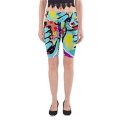 Abstract Animal Yoga Cropped Leggings by Valentinaart