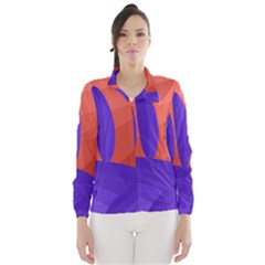 Purple And Orange Landscape Wind Breaker (women) by Valentinaart