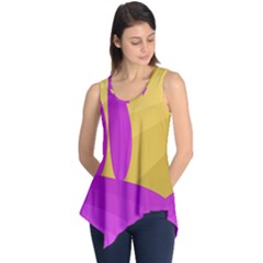 Yellow And Magenta Landscape Sleeveless Tunic by Valentinaart