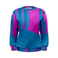 Pink And Blue Landscape Women s Sweatshirt by Valentinaart