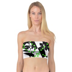Black, White And Green Chaos Bandeau Top by Valentinaart