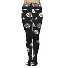 Gray Abstract Design Women s Tights by Valentinaart