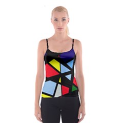 Colorful Geomeric Desing Spaghetti Strap Top by Valentinaart