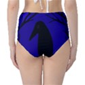 Halloween raven - deep blue High-Waist Bikini Bottoms View2