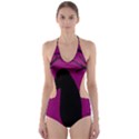 Halloween raven - magenta Cut-Out One Piece Swimsuit View1