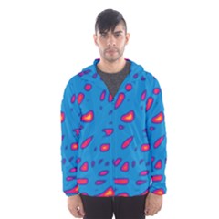 Blue And Red Neon Hooded Wind Breaker (men) by Valentinaart