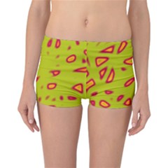 Yellow Neon Design Reversible Boyleg Bikini Bottoms by Valentinaart