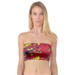 Yellow and red neon design Bandeau Top