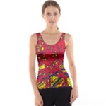 Yellow and red neon design Tank Top