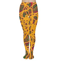 Yellow Neon Chaos Women s Tights by Valentinaart