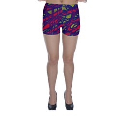 Abstract High Art Skinny Shorts by Valentinaart