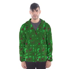 Green  Hooded Wind Breaker (men) by Valentinaart