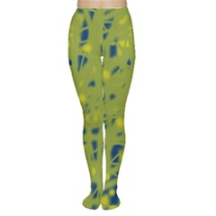 Green And Blue Women s Tights by Valentinaart
