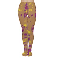 Brown And Purple Women s Tights by Valentinaart