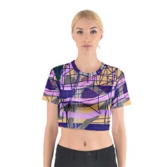 Abstract High Art By Moma Cotton Crop Top by Valentinaart