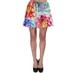 Colorful Succulents Skater Skirt by DanaeStudio