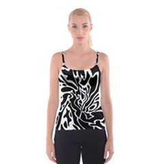 Black And White Decor Spaghetti Strap Top by Valentinaart
